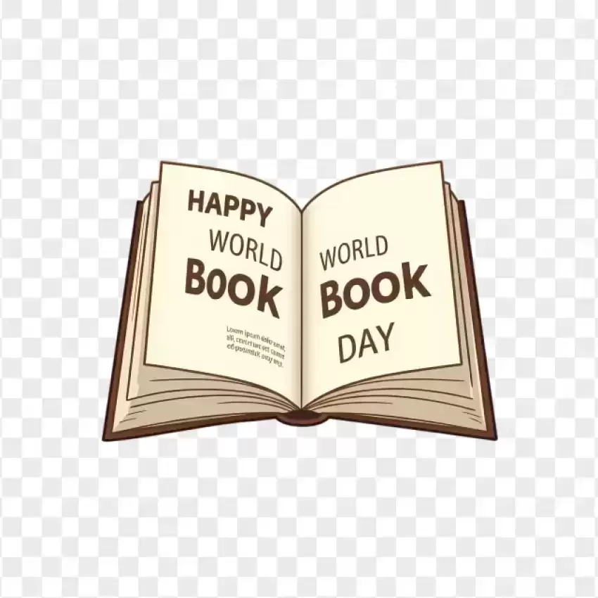 Happy World Book Day Open Pages Concept