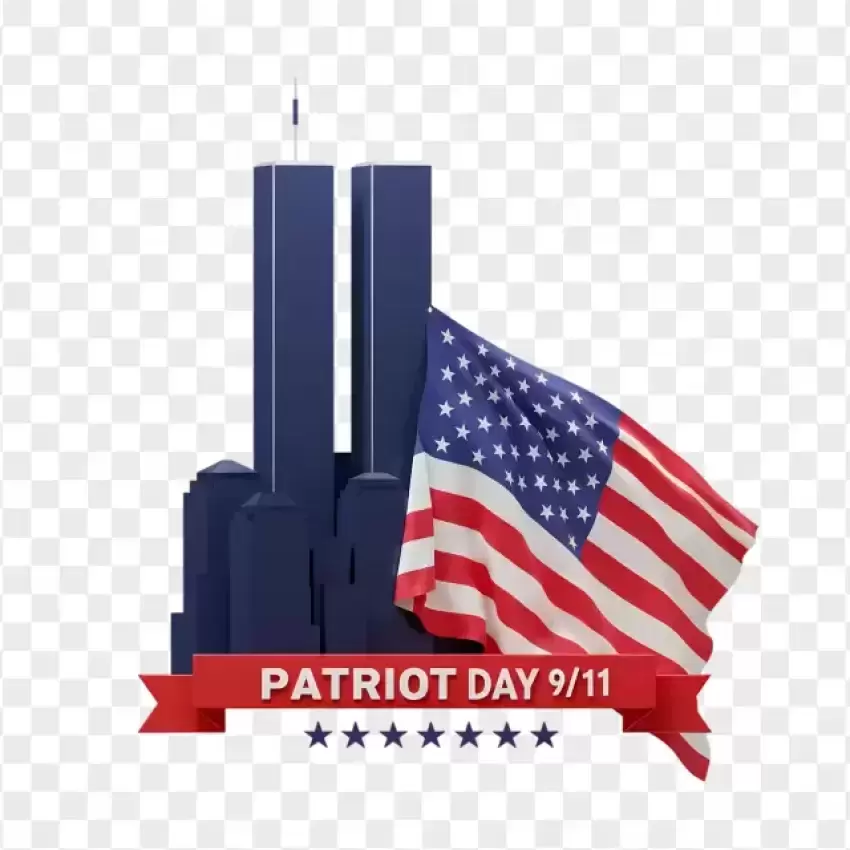 Twin Towers Patriot Day 9/11 Tribute PNG