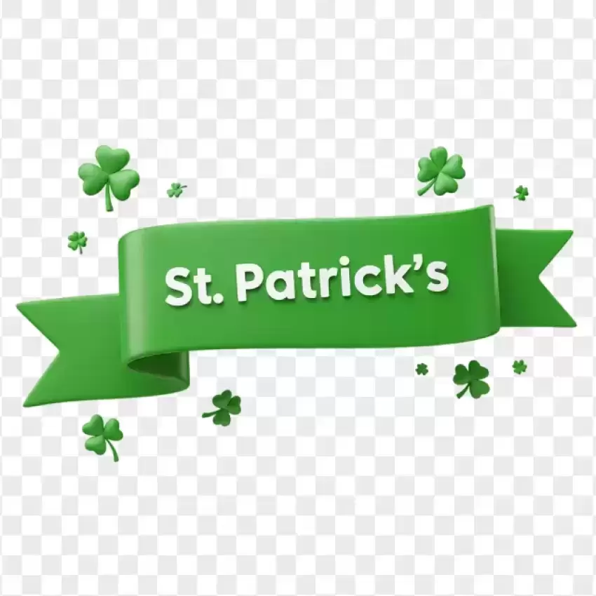 Simple St. Patrick’s Day Banner PNG