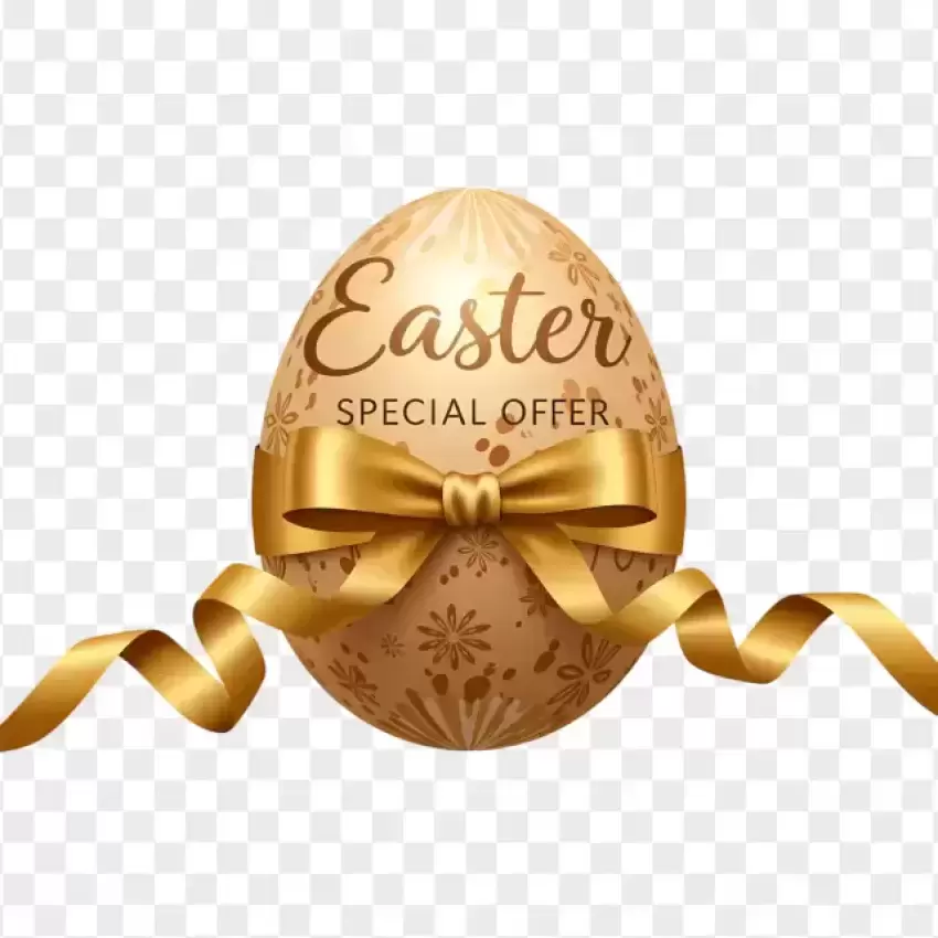 Golden Easter Special Price Tag Illustration