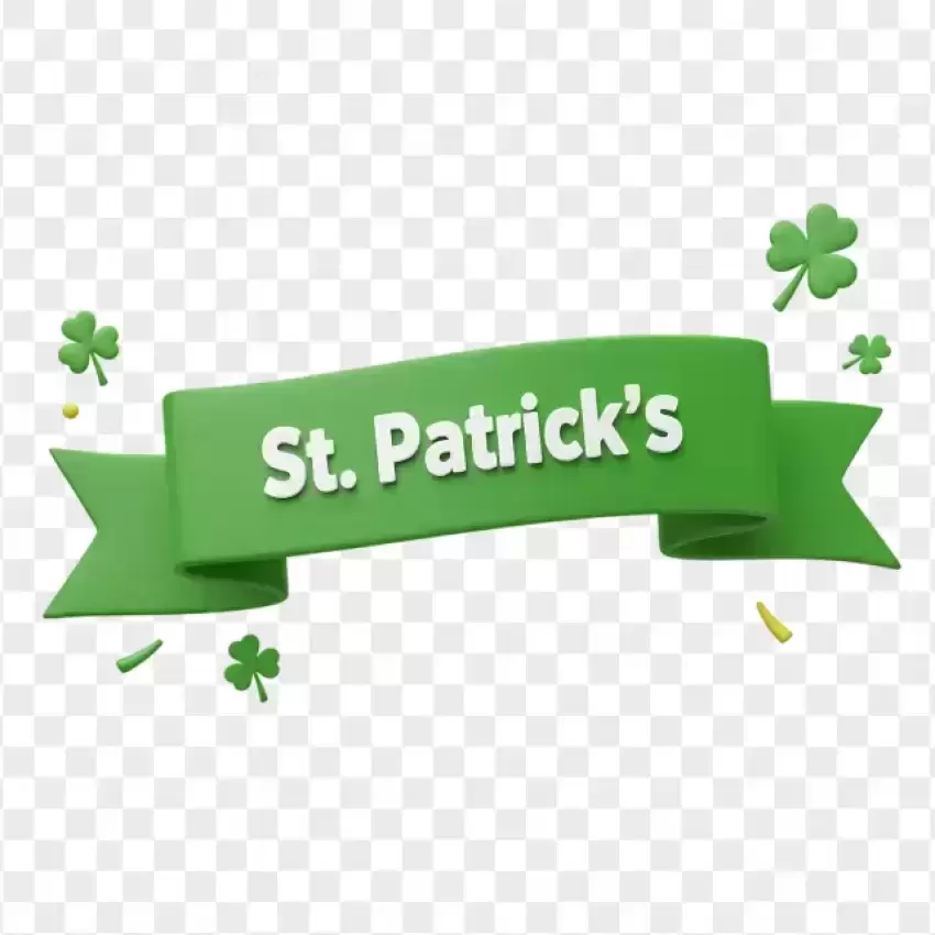 St. Patrick’s Day Green Banner PNG