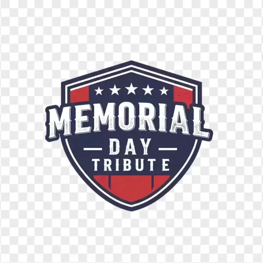 Memorial Day Tribute Shield PNG