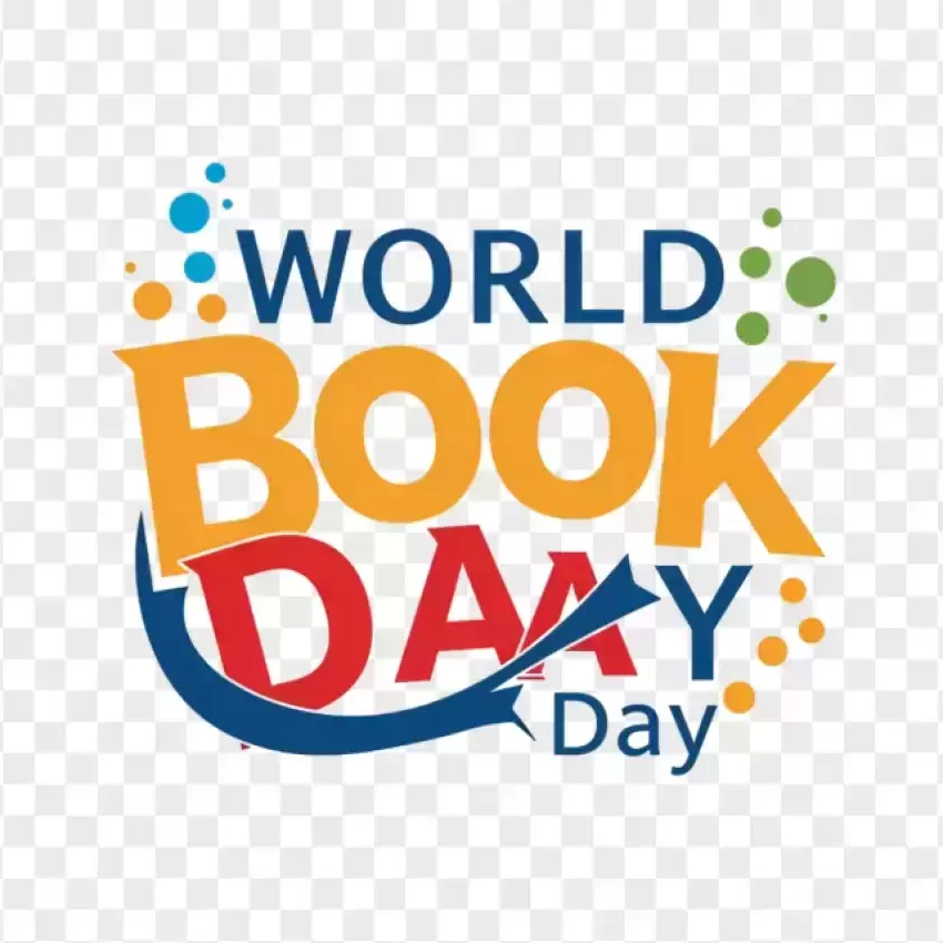 World Book Day Bright Colorful Logo PNG