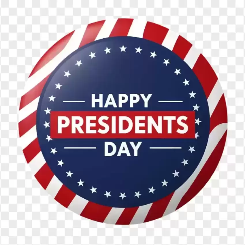 Happy Presidents Day USA Badge PNG