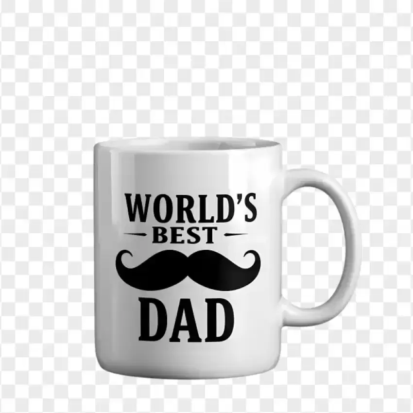 Classic Mustache Father's Day Badge PNG