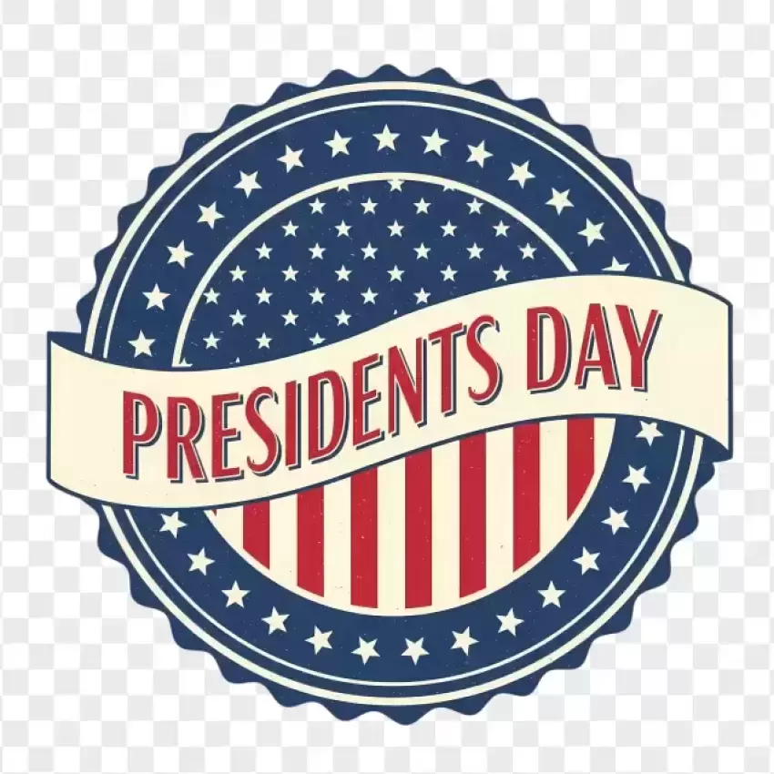 USA Themed Badge Presidents Day PNG