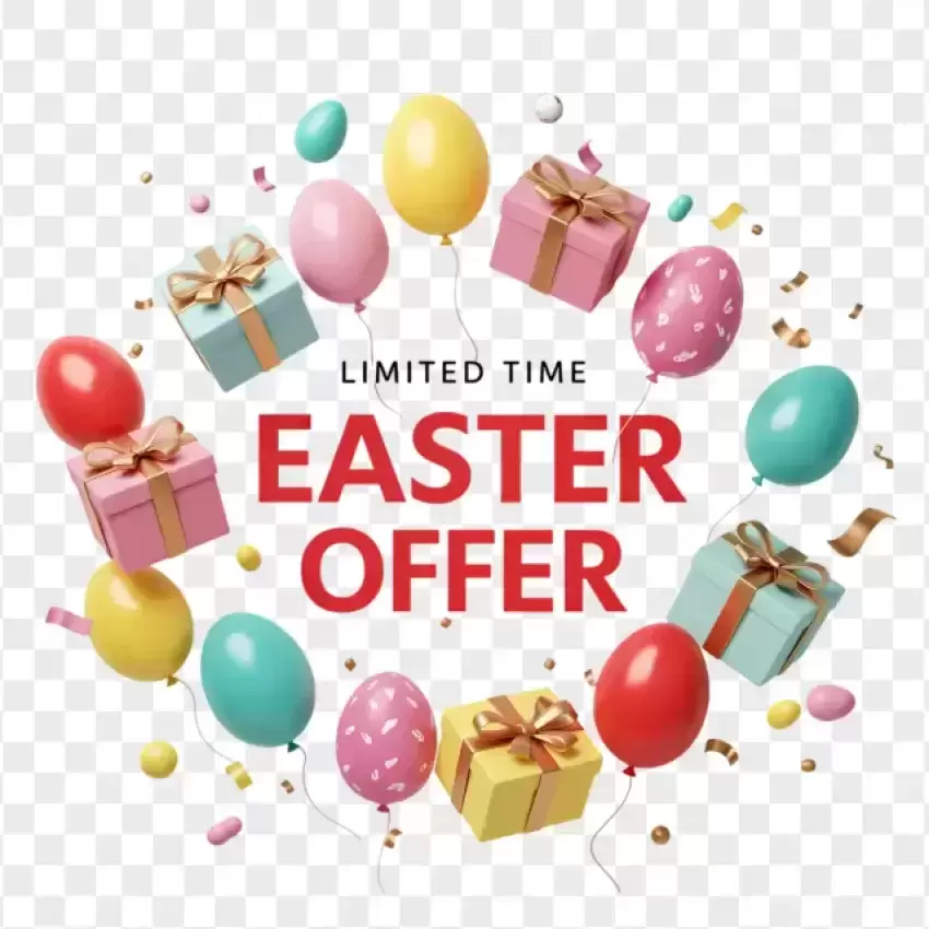 Limited Time Easter Offer Discount PNG