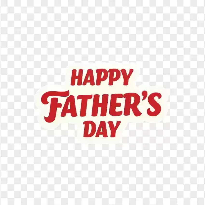 Simple Happy Father's Day Typography PNG