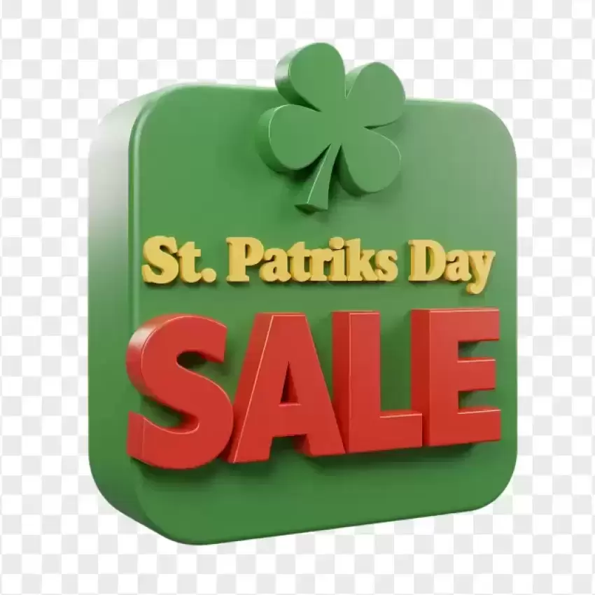 St. Patrick’s Day Sale 3D Icon PNG