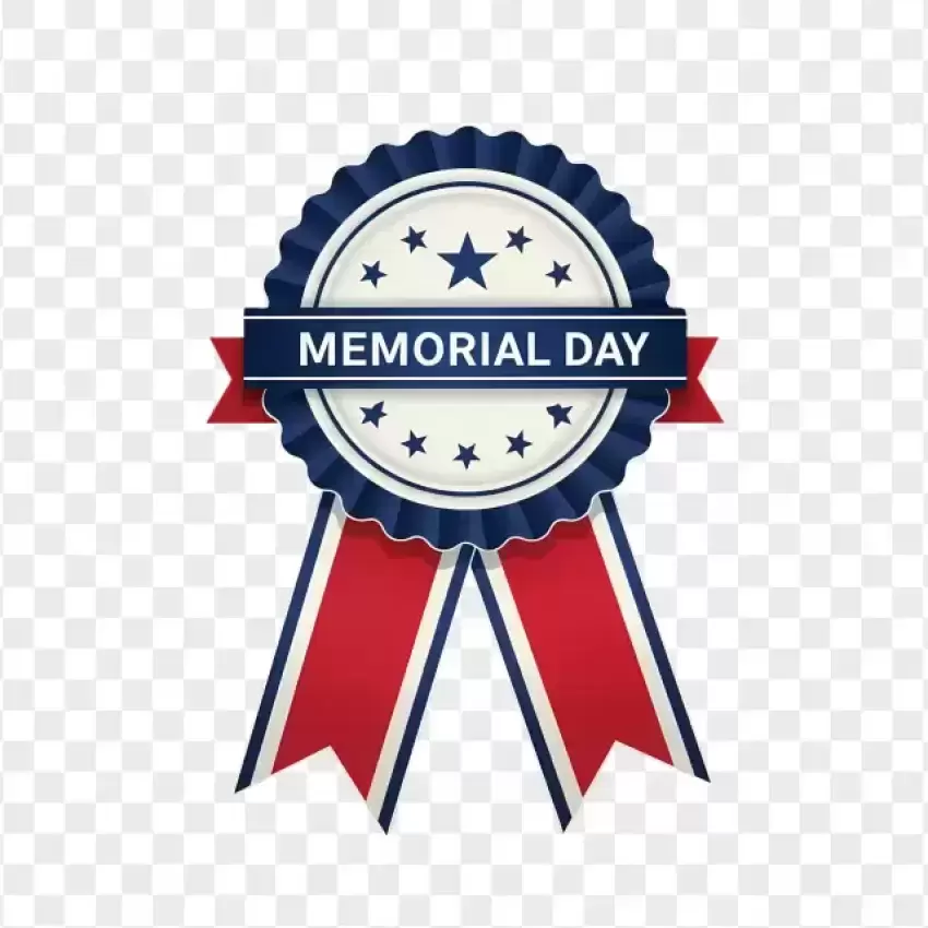 Happy Memorial Day Banner PNG