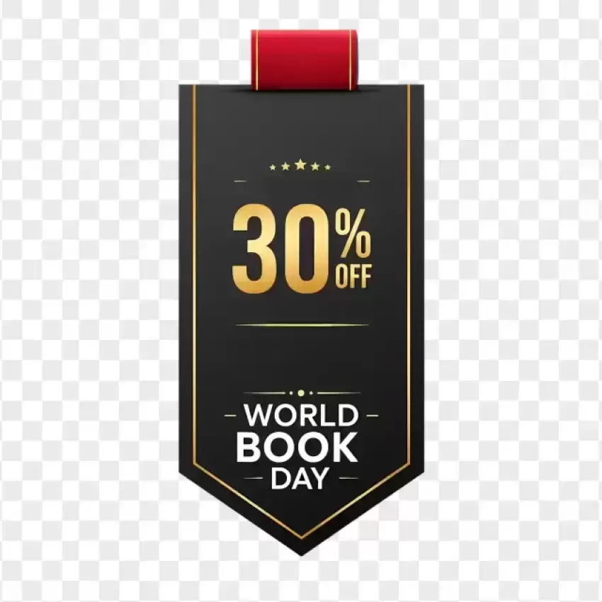 30% Off World Book Day Sale Discount Tag