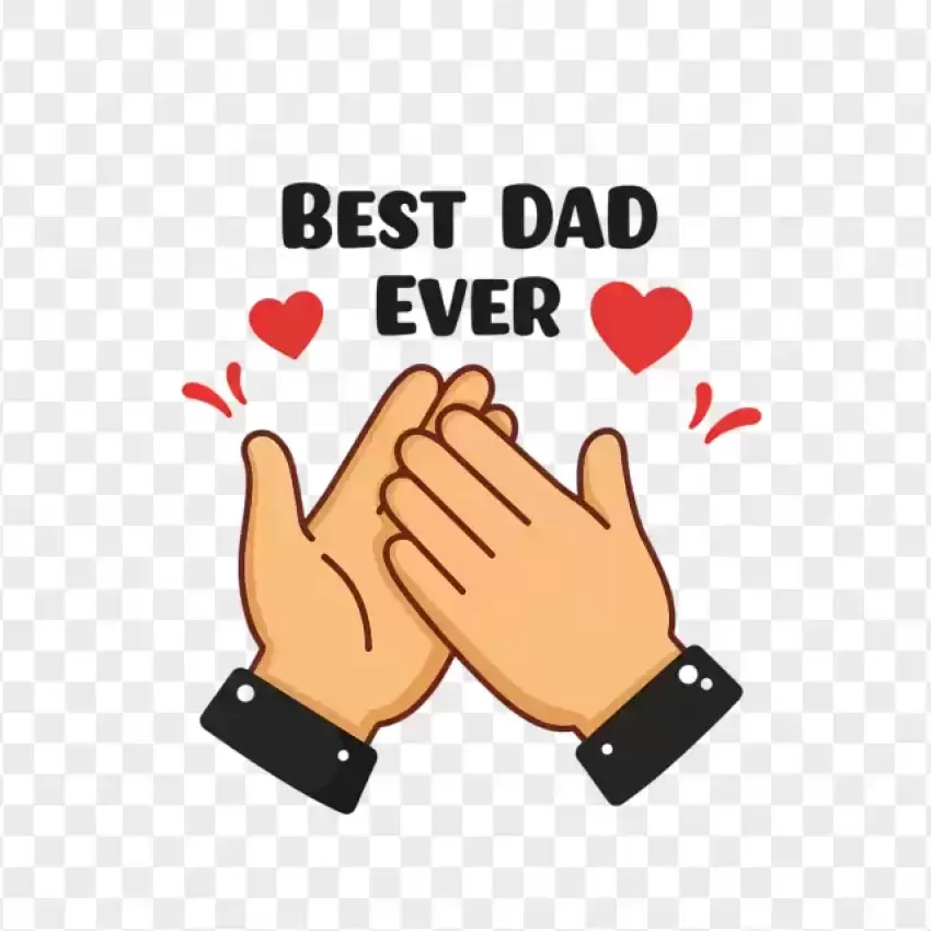 Best Dad Ever Handshake Icon PNG