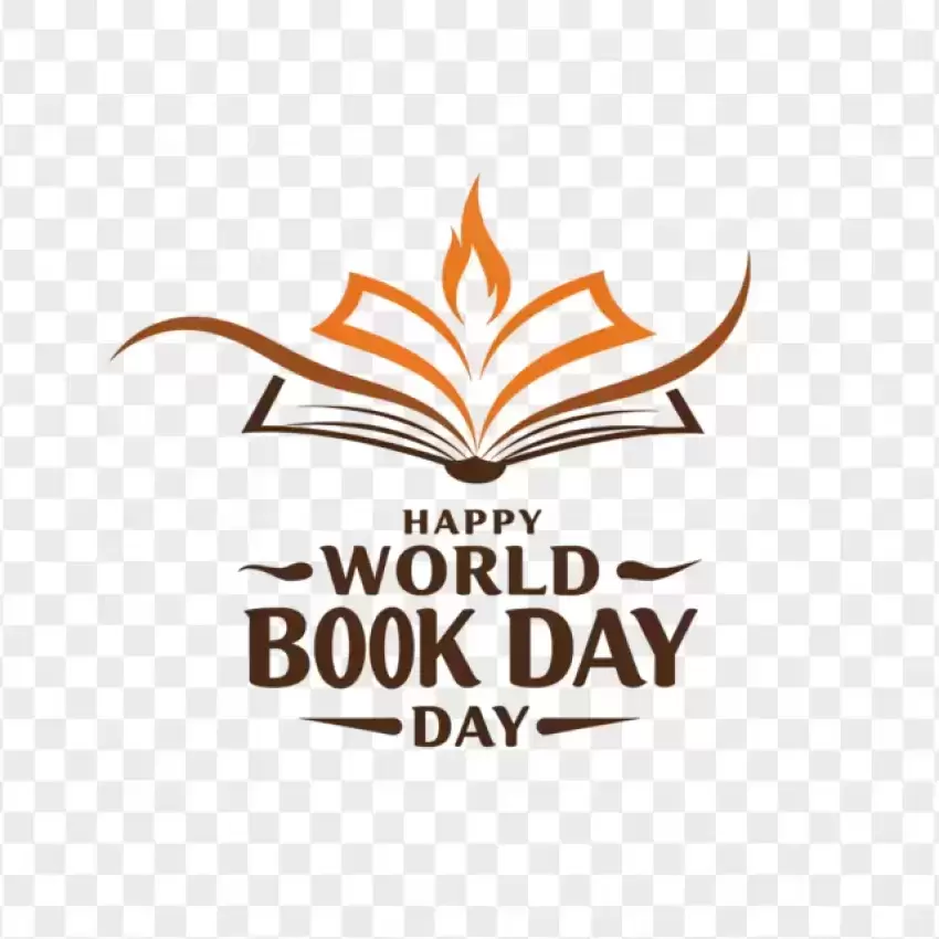 Happy World Book Day Elegant Flame Design