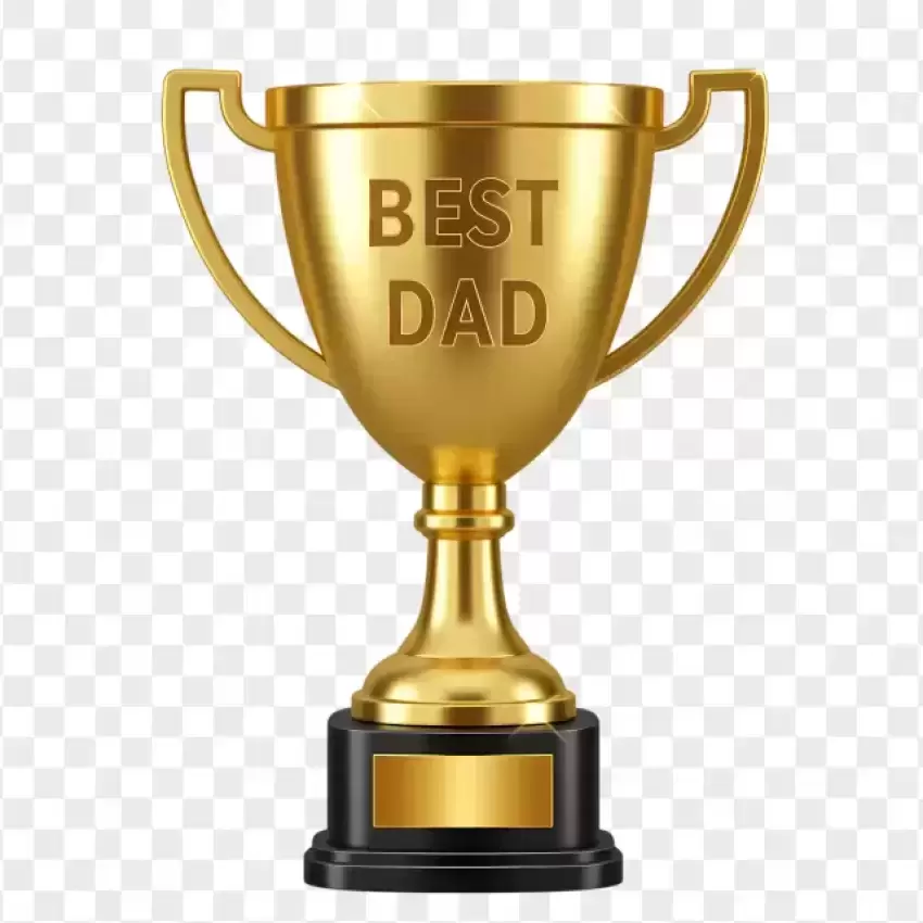 Best Dad Award Trophy PNG