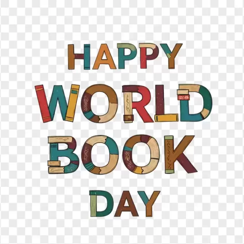 Happy World Book Day Colorful Typography