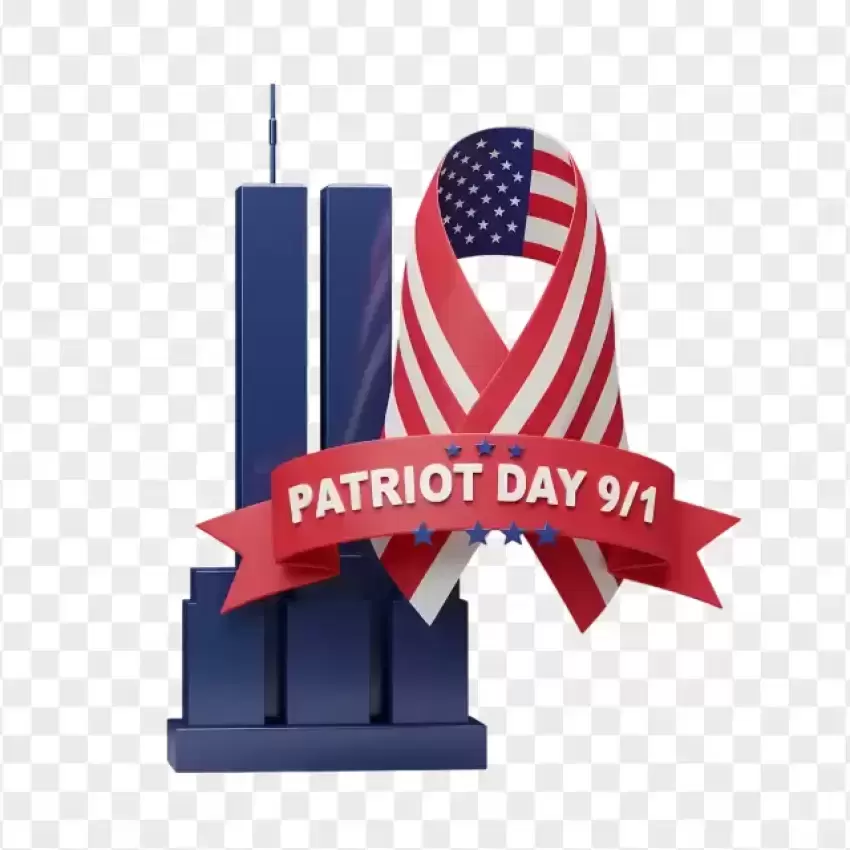 Patriot Day 9/11 Awareness Ribbon PNG