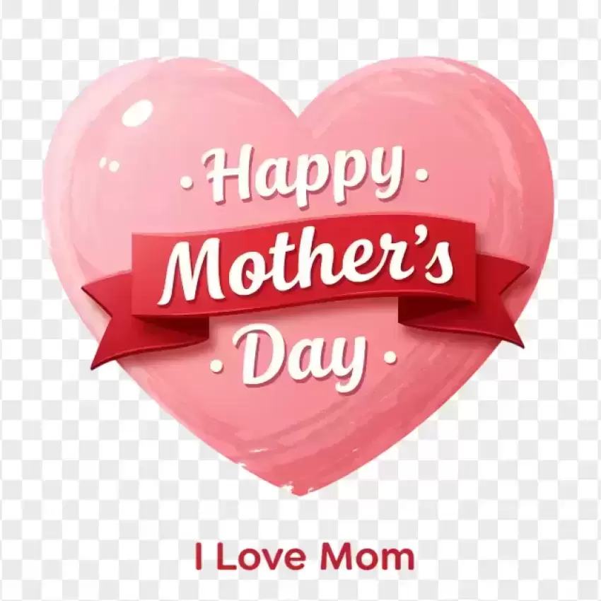 Happy Mother's Day Love Heart PNG