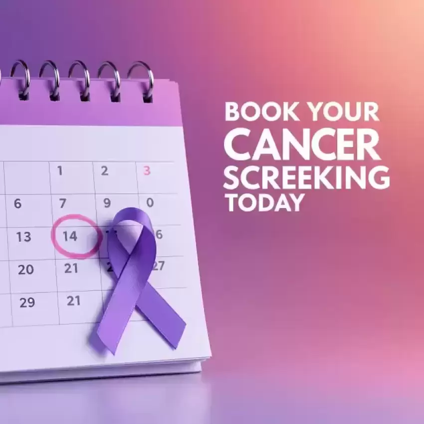 Book Your Cancer Screening Today Awareness Design