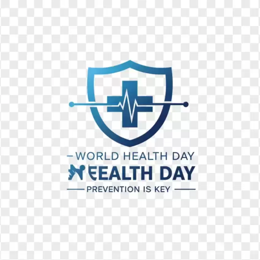 World Health Day Medical Shield Logo PNG