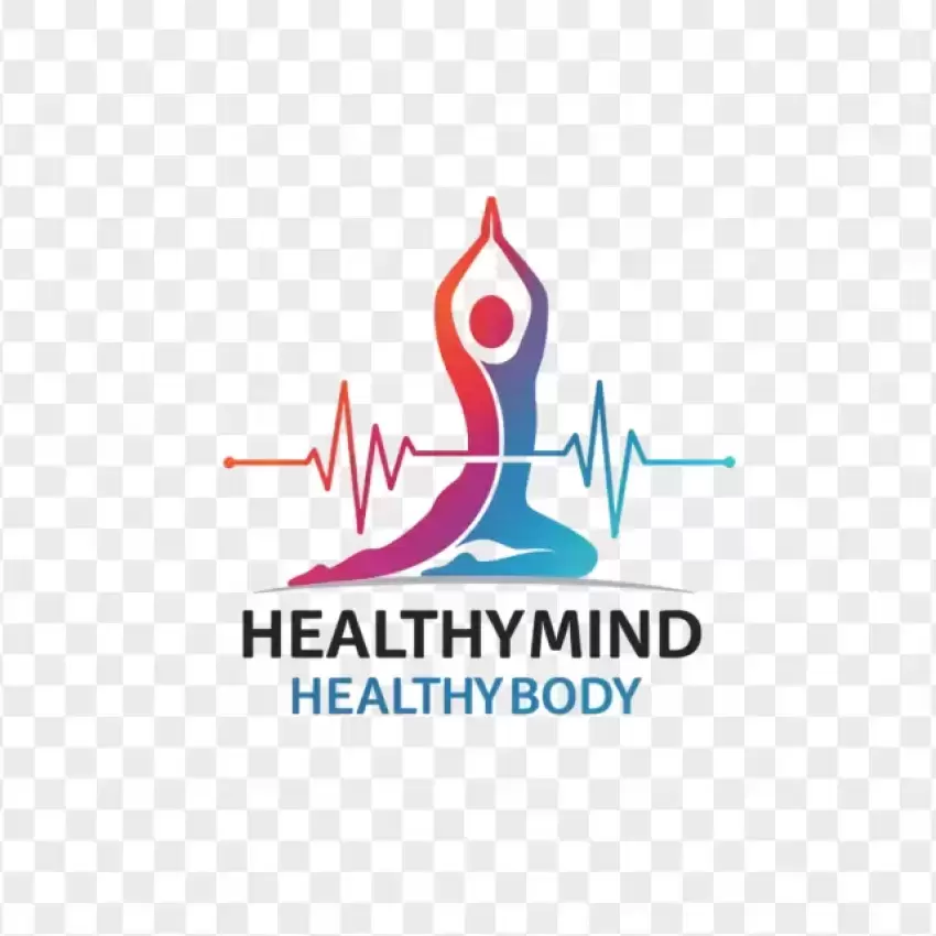 Wellness and Fitness Mind Body Logo PNG