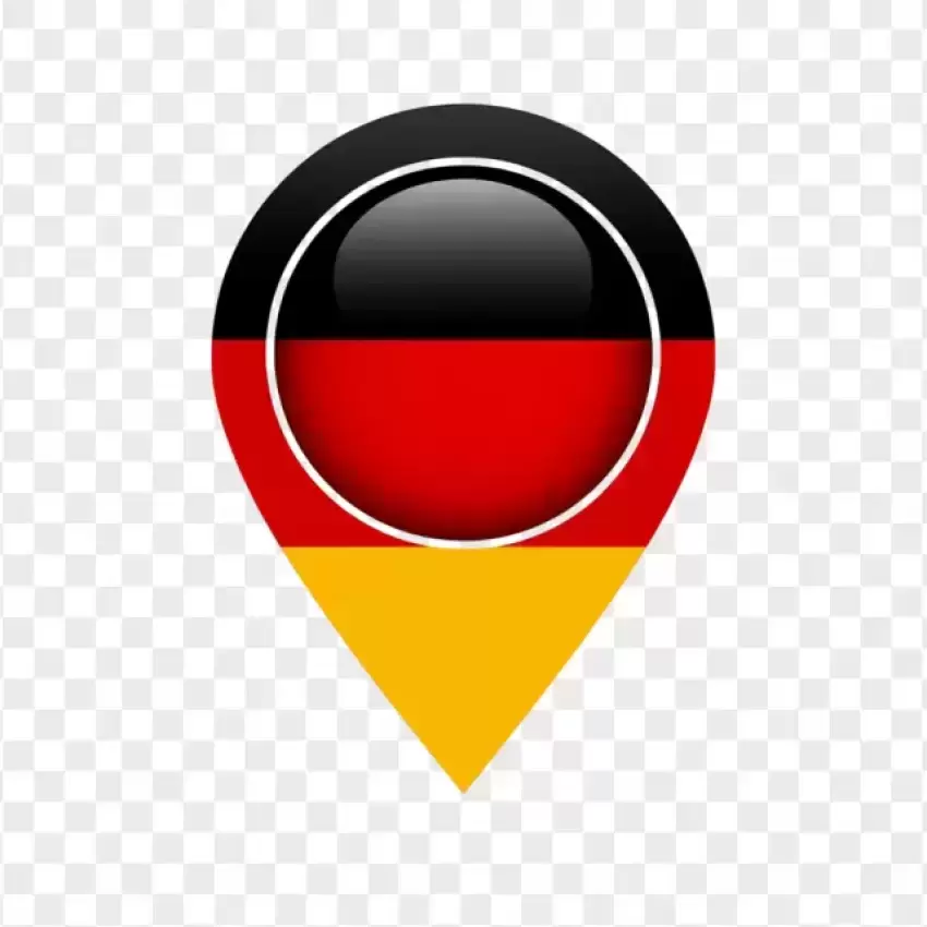 Germany Flag Location Pin PNG