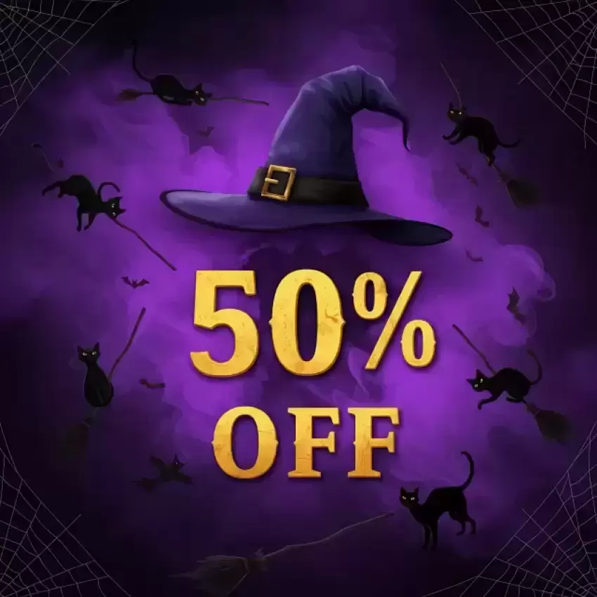 50% Off Halloween Sale Banner