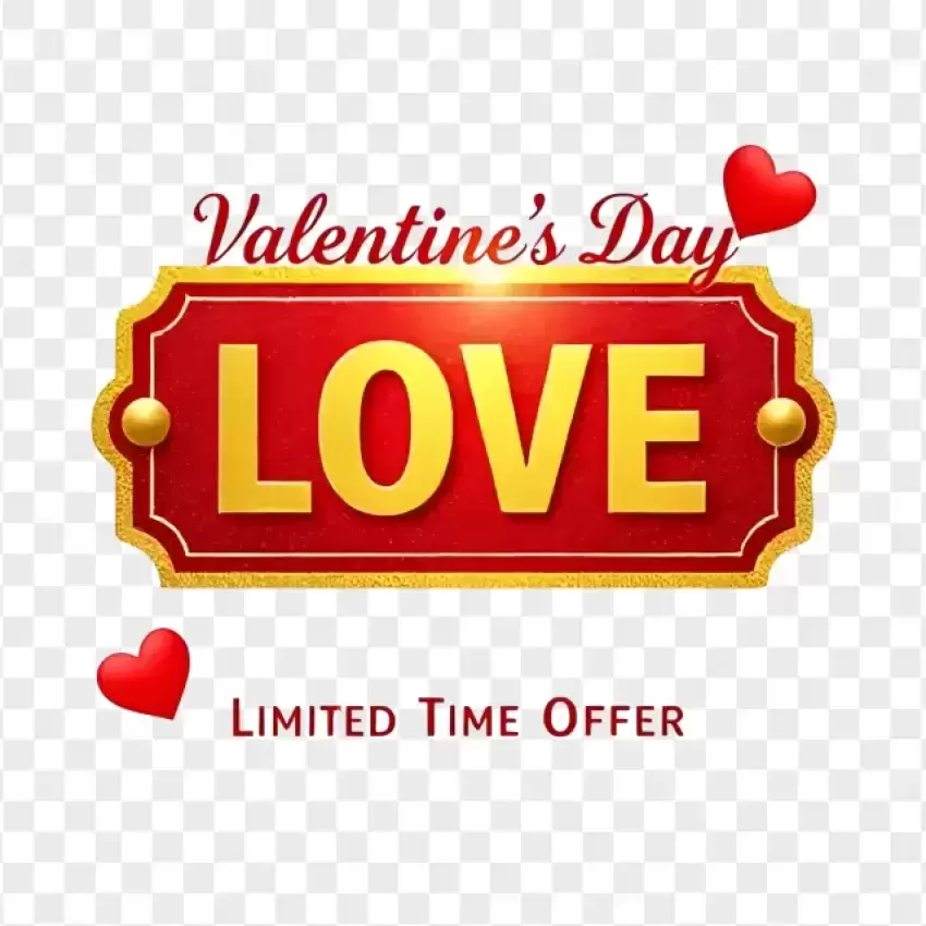 Limited Time Valentine's Love Offer PNG