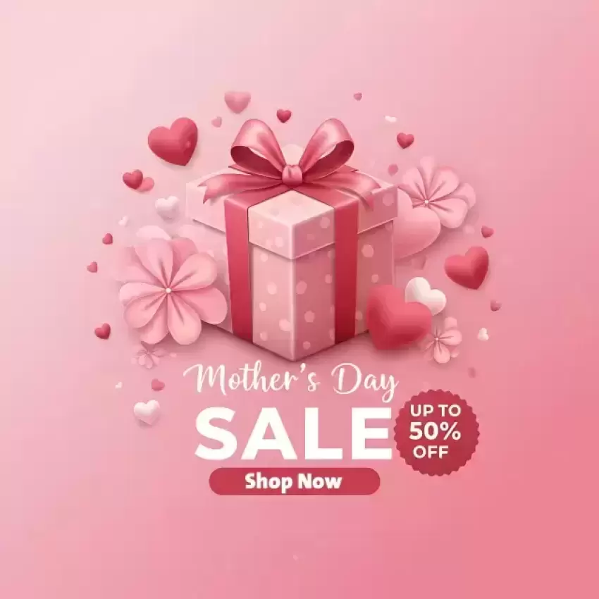 Mother's Day Special Sale Gift Box Promotion Card