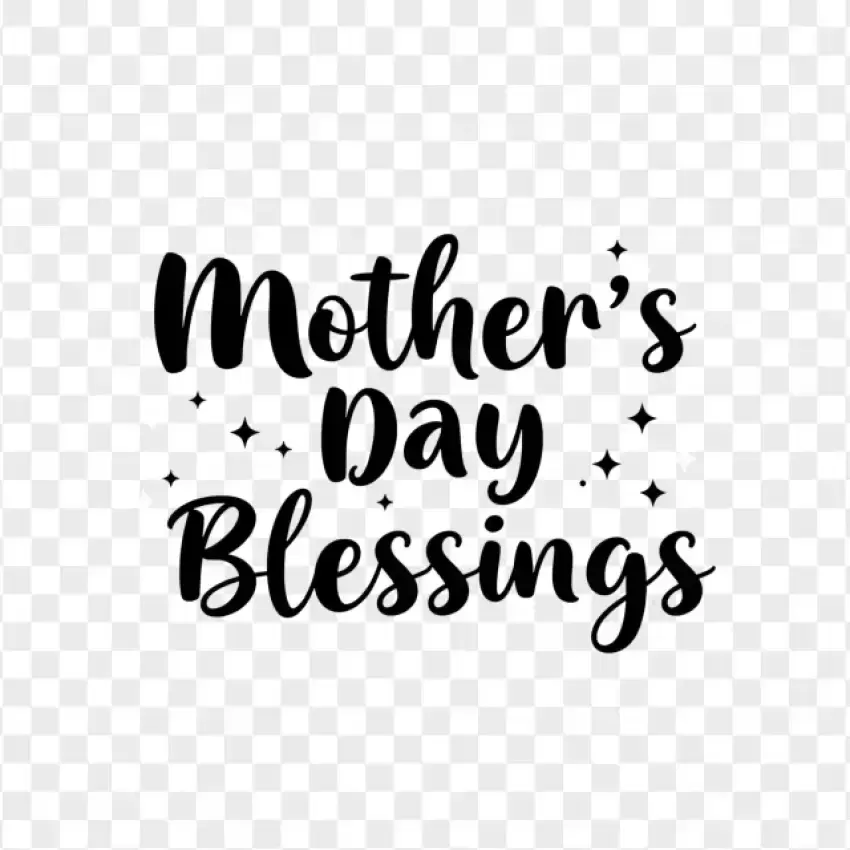 Mother’s Day Blessings Elegant PNG