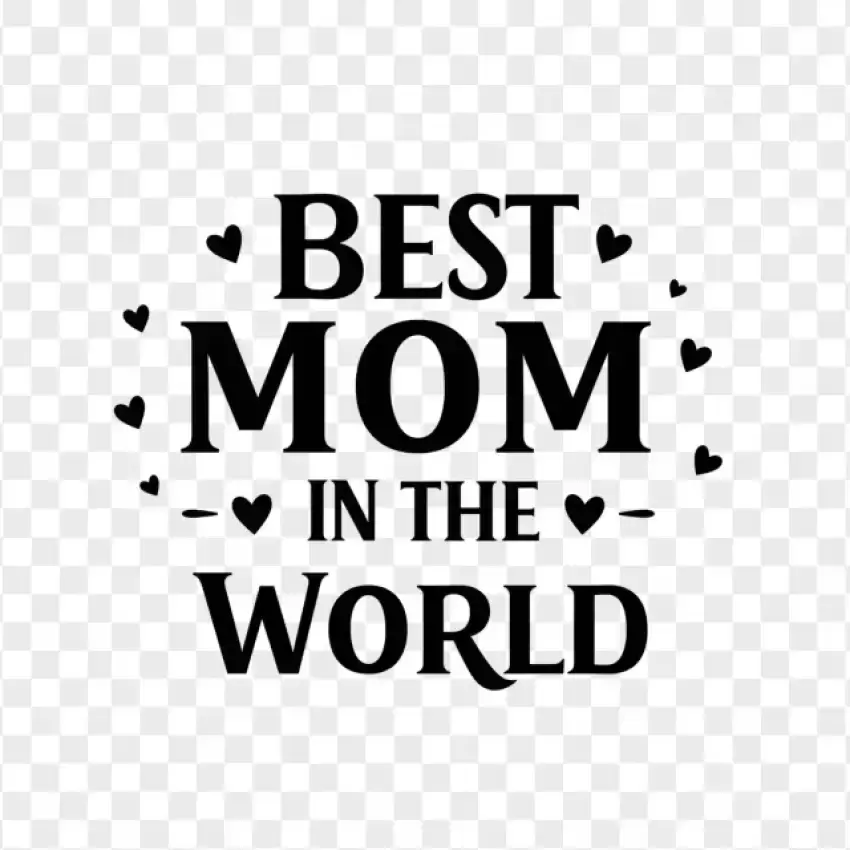 Best Mom in The World Minimalist PNG