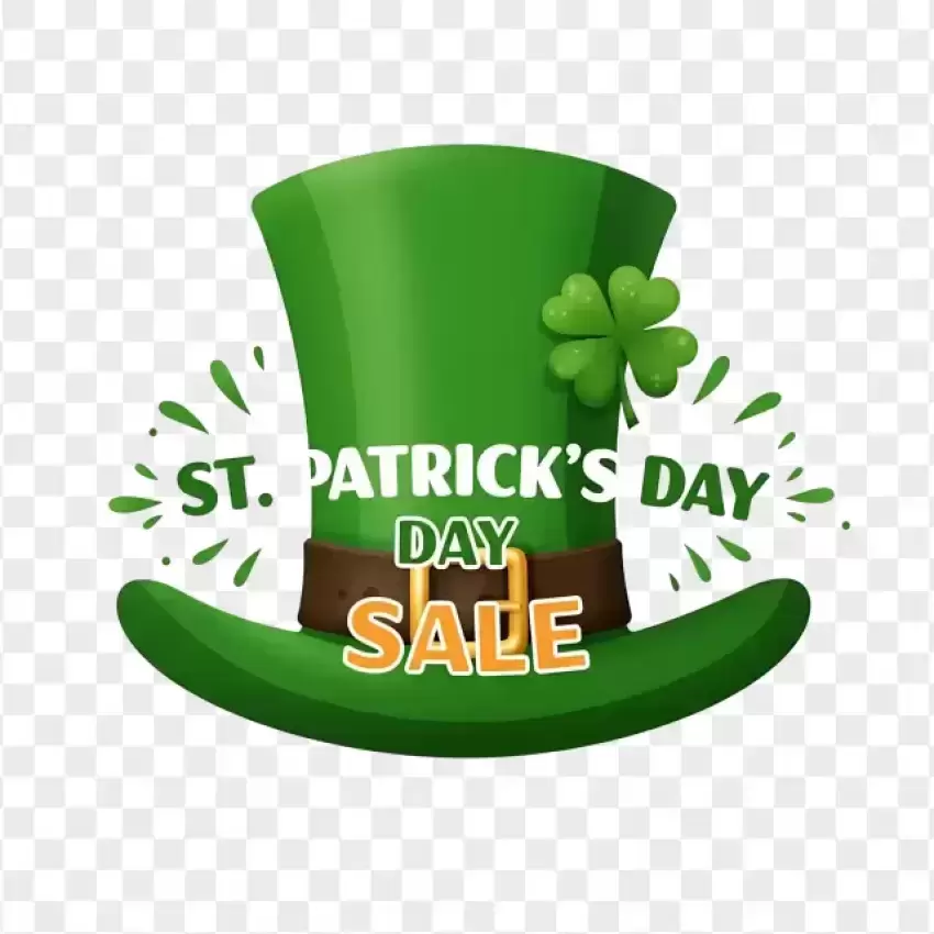 Leprechaun Hat St. Patrick's Day Sale PNG