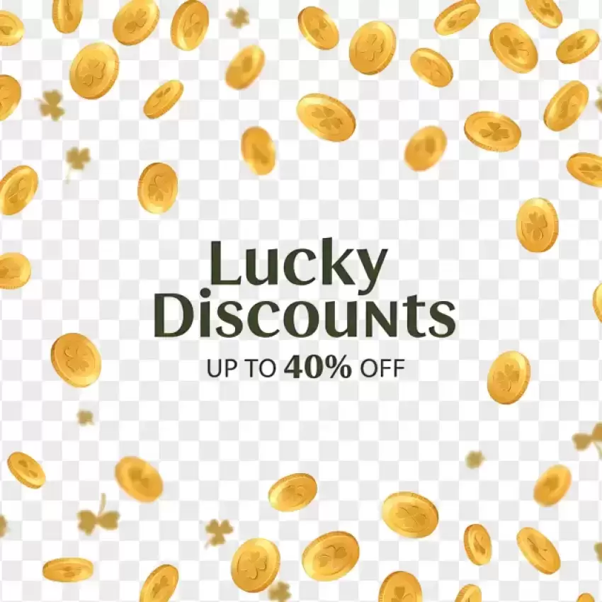 Lucky Discounts Up to 40% Off PNG