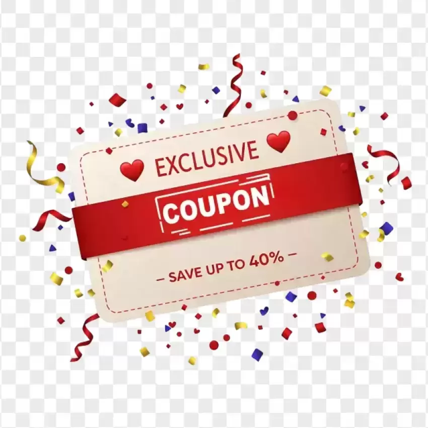 Exclusive Offer Valentine's Coupon PNG