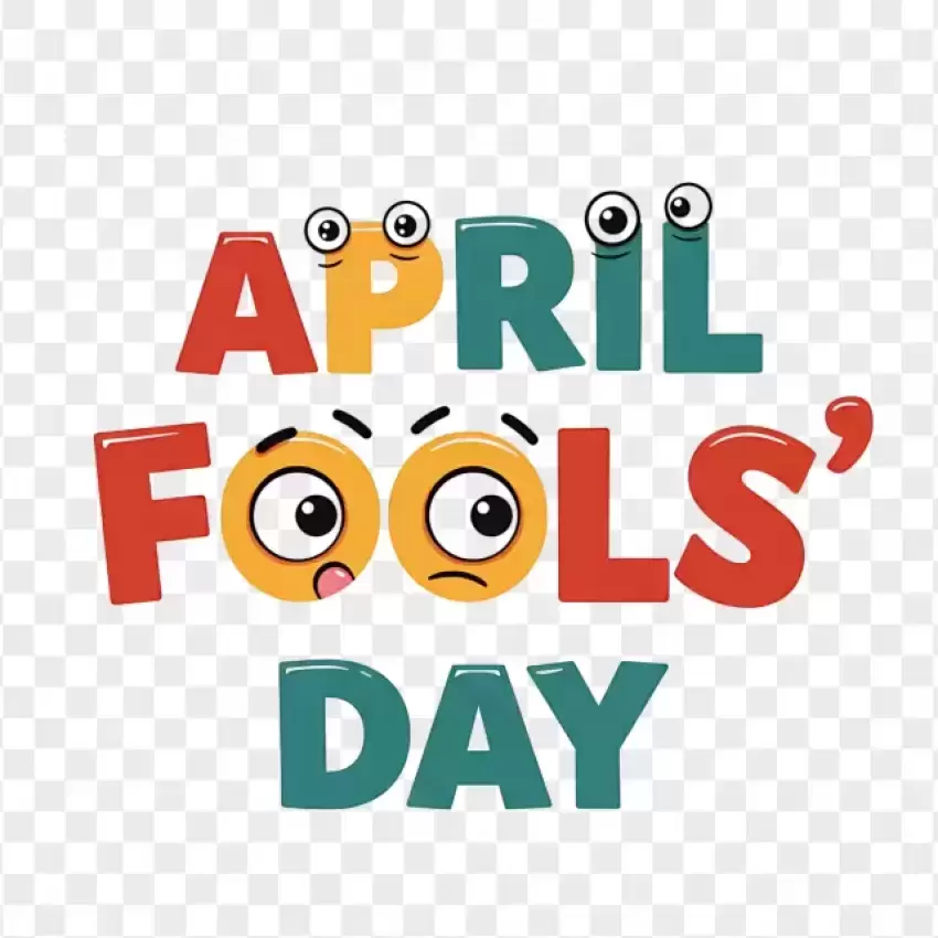 April Fools' Day Playful Typography Logo