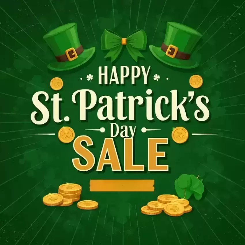 Happy St. Patrick's Day Sale Banner