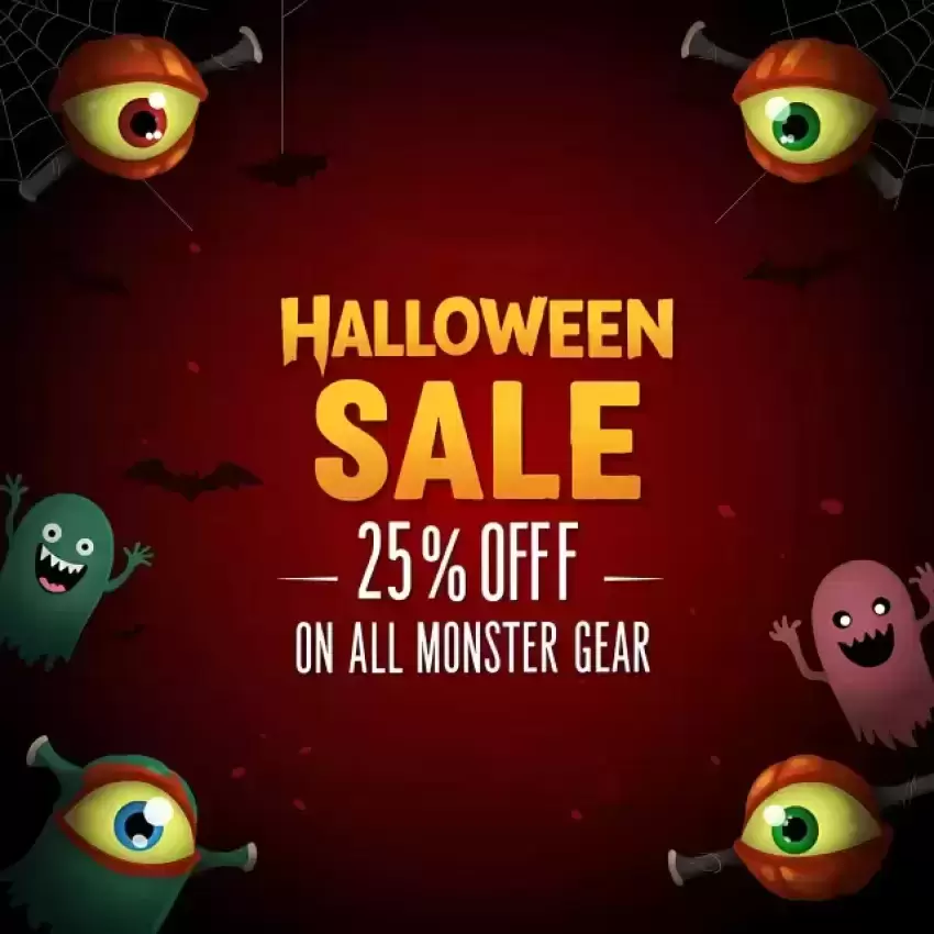 Halloween Sale 25% Off Monster Gear Banner