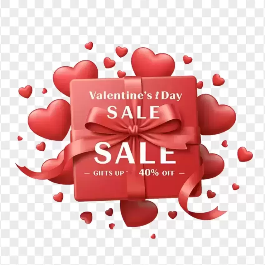 Valentine's Day Sale Heart Splash Transparent PNG