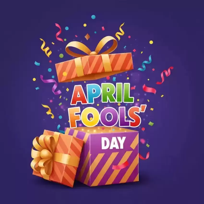 April Fools' Day Gift Box Festive Design