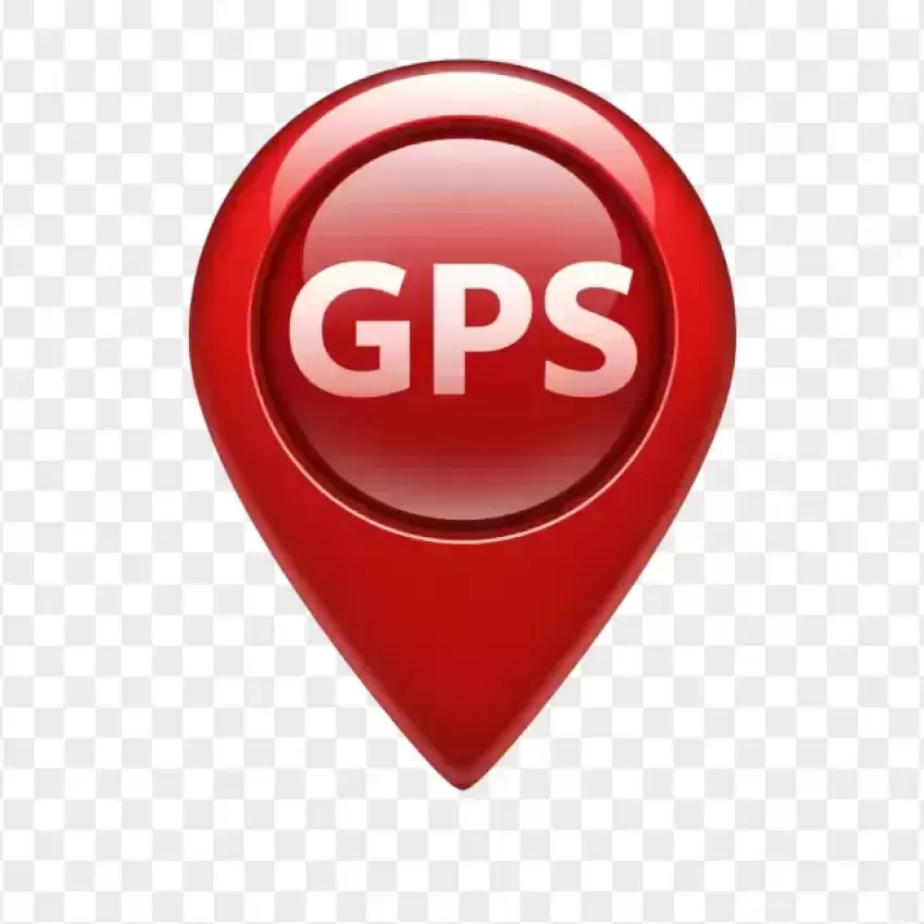 3D Glossy Red GPS Marker