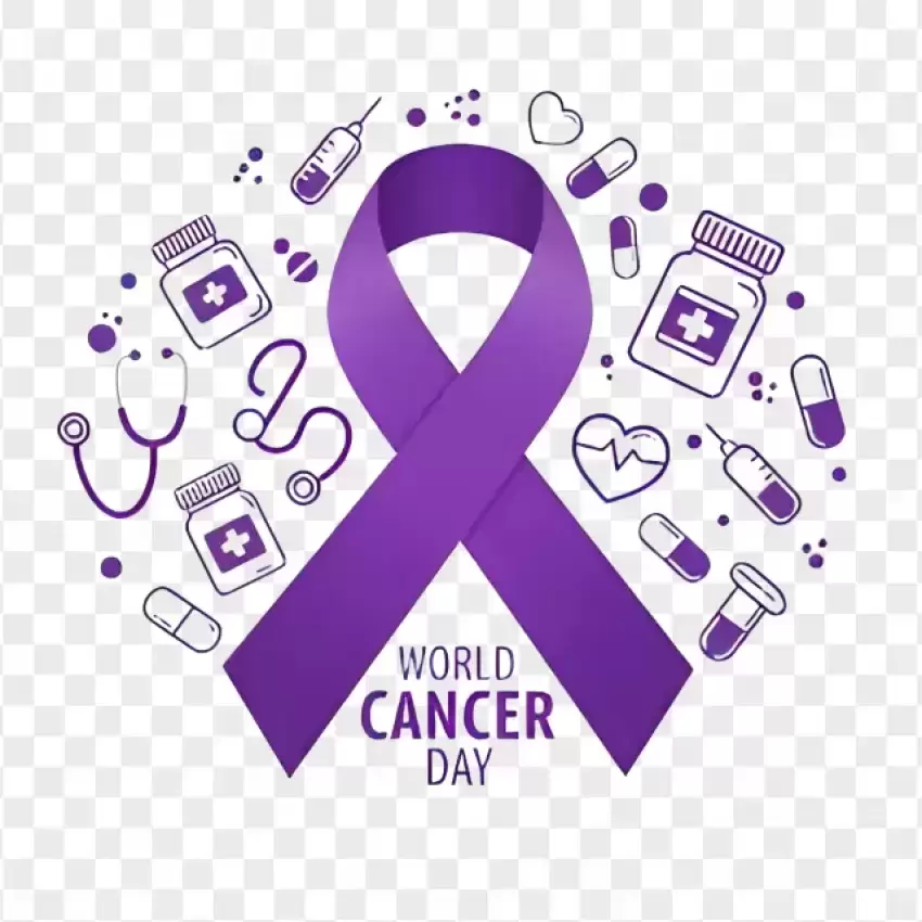 World Cancer Day Medical Icons Illustration PNG