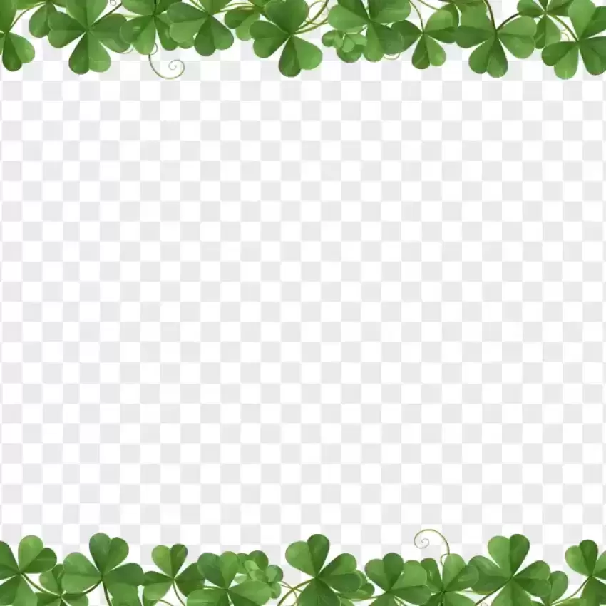 Shamrock Border Frame St. Patrick's Day PNG