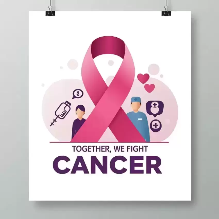 World Cancer Day Ribbon on Calendar