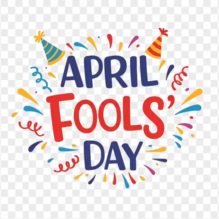 April Fools' Day Colorful Festive Illustration PNG