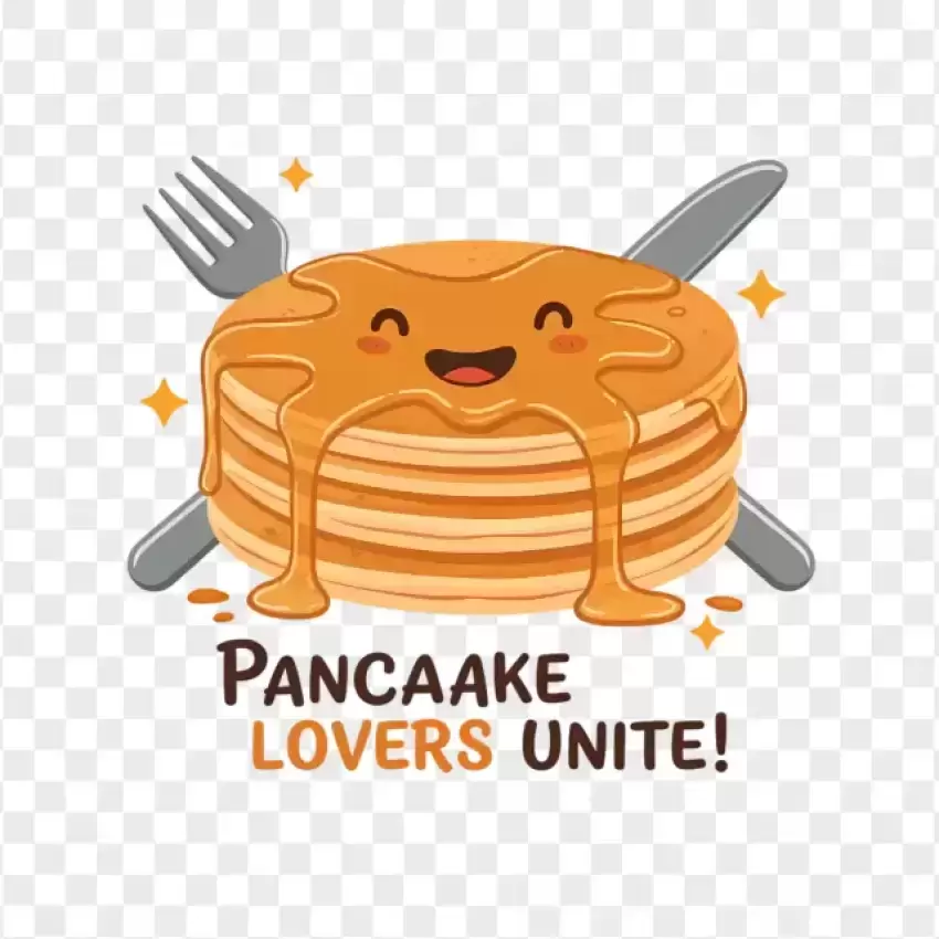 Pancake Lovers Unite Badge PNG