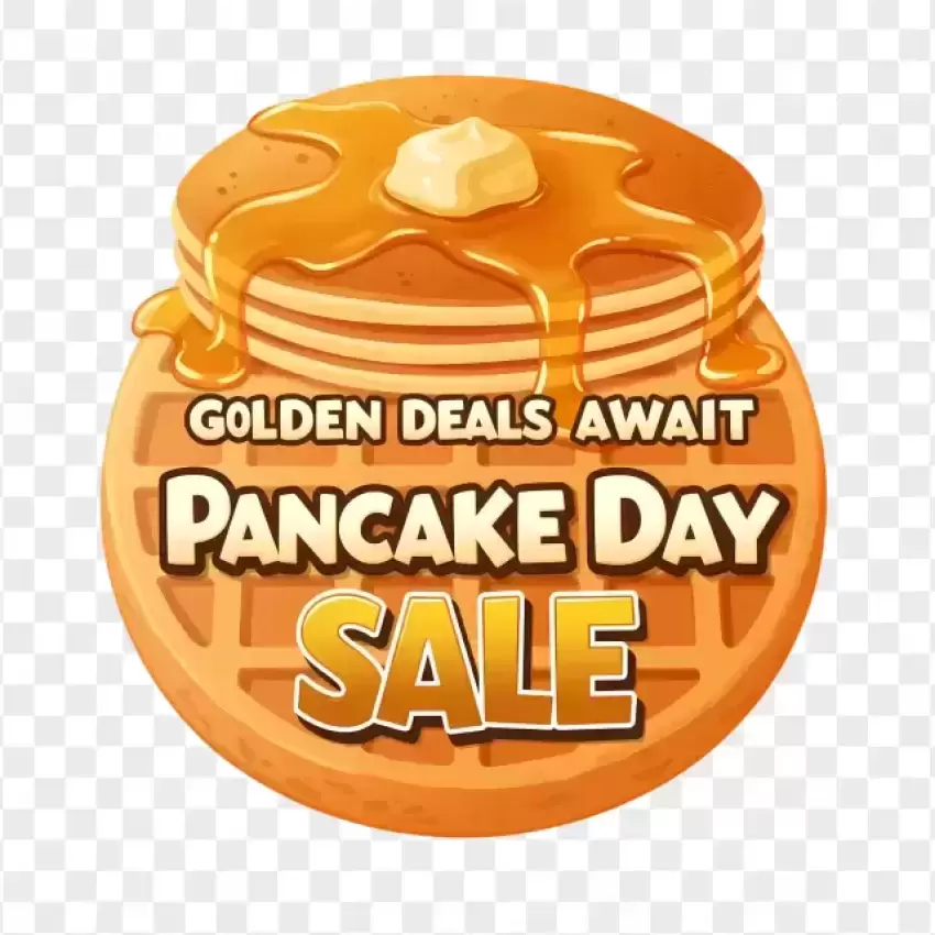 Golden Deals Await Pancake Day Sale PNG