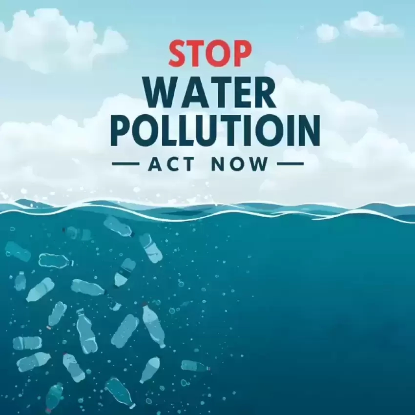 Stop Water Pollution Campaign Poster