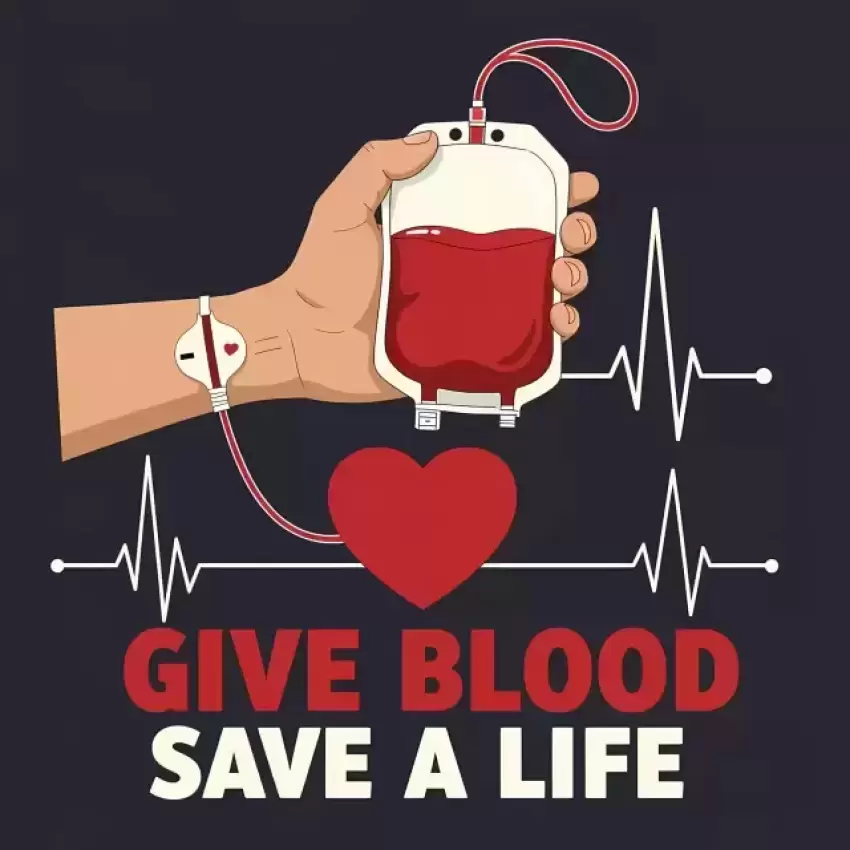 Blood Donation Hand Holding Heart