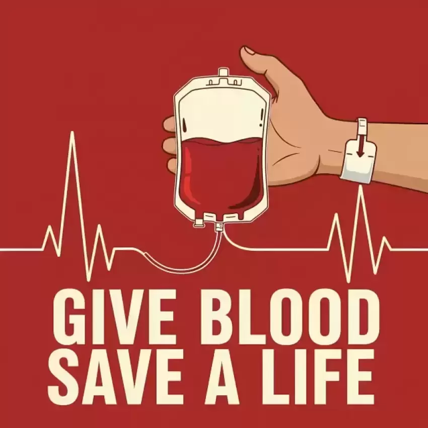 Give Blood Save a Life Donation Poster