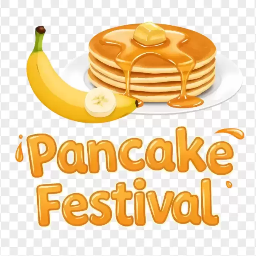 Banana Pancake Festival Celebration PNG