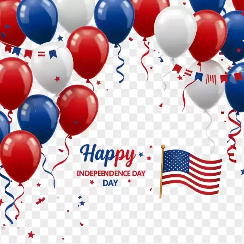 Patriotic USA Themed Independence Day PNG